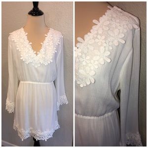 Wild Blue Sadie Robertson White Boho Dress sz XL